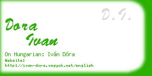 dora ivan business card
